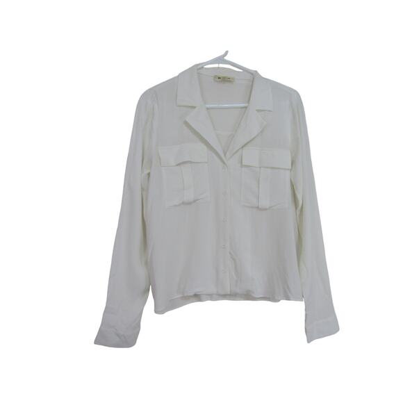 Rag Poets Cream Top Womens sz XS Minimalist Neutral Boho Cottagecore - Picture 1 of 7